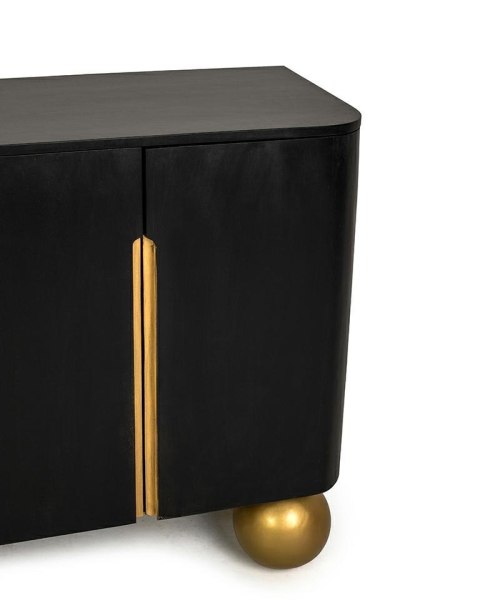 MaMaison komoda ORGANIC SHORT czarna / złota / drewno
