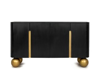 MaMaison komoda ORGANIC czarna / złota / drewno