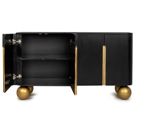 MaMaison komoda ORGANIC czarna / złota / drewno