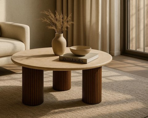 MaMaison stolik kawowy RAGNO marmur / drewno