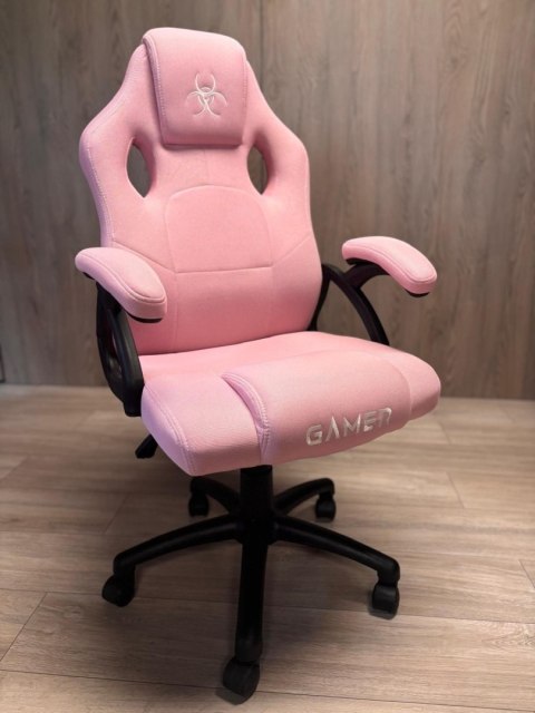 Fotel obrotowy do biurka CARRERA M FULL PINK FABRIC OUTLET