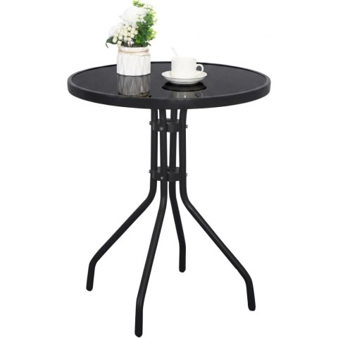 Stół ISLAND Okrągły 60cm - czarny blat