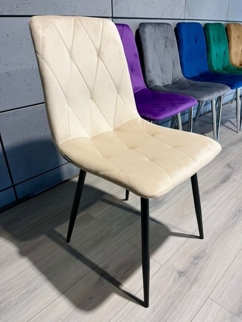 Krzesło tapicerowane BORGO VELVET BEIGE SMOKE II GATUNEK