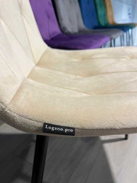 Krzesło tapicerowane BORGO VELVET BEIGE SMOKE II GATUNEK