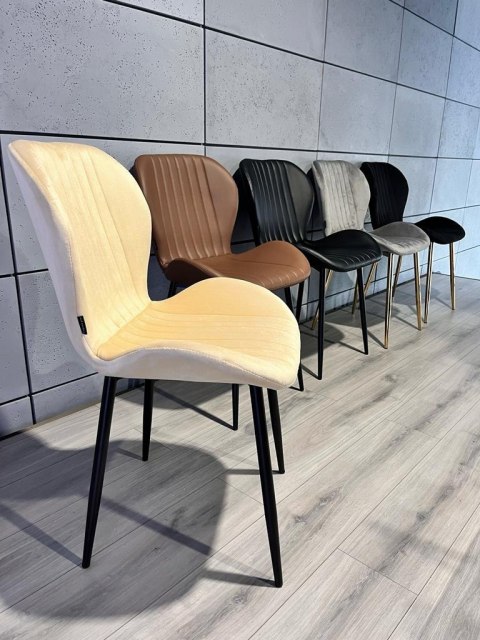 Krzesło tapicerowane MONTI VELVET BEIGE OUTLET