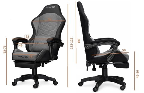 Fotel obrotowy gamingowy DIAVEL PRO FABRIC PINK XL