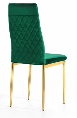 Krzesło tapicerowane VALVA CARO VELVET GREEN GOLD