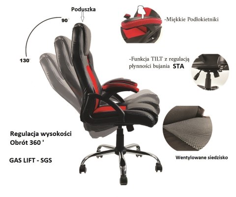 Fotel obrotowy do biurka CARRERA M GREEN FABRIC