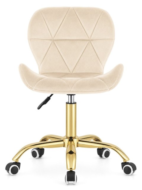 Krzesło obrotowe VASTO OFFICE VELVET CREAM GOLD