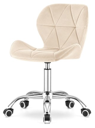 Krzesło obrotowe VASTO OFFICE VELVET CREAM SILVER