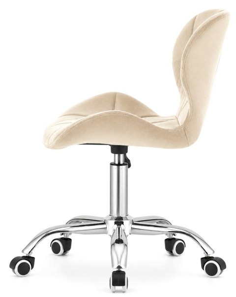 Krzesło obrotowe VASTO OFFICE VELVET CREAM SILVER