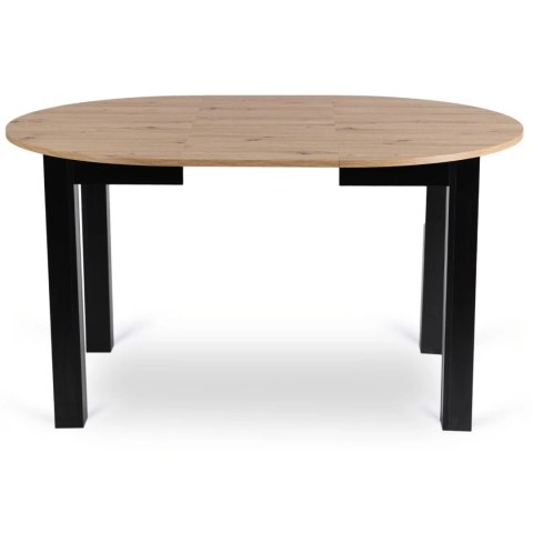 Zestaw Stół HARRY 102-142 cm Dąb Artisan/Czarny i 4 Krzesła BARI Czarne