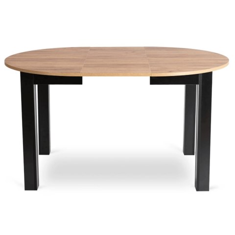 Zestaw Stół HARRY 102-142 cm Dąb Craft/Czarny i 6 Krzeseł CHRIS Szarych