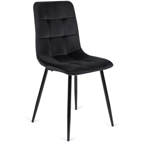 Zestaw Stół MAX 80-160 cm Dąb Craft/Czarny i 4 Krzesła PERU Czarne