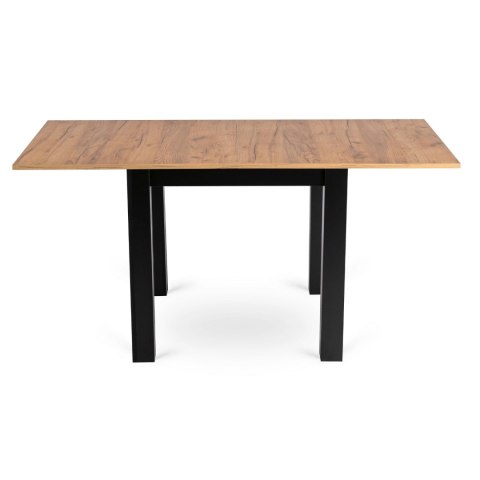 Zestaw Stół MAX 80-160 cm Dąb Craft/Czarny i 6 Krzeseł PERU Czarnych