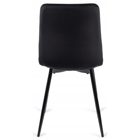 Zestaw Stół MAX 80-160 cm Dąb Craft/Czarny i 6 Krzeseł PERU Czarnych