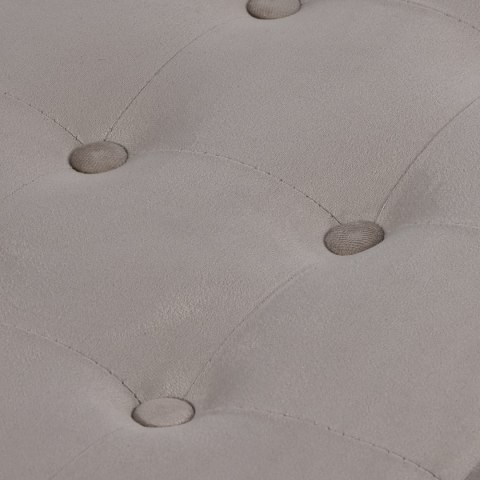 Pufa składana XL z guzikami - 60x38x38cm aksamit beż