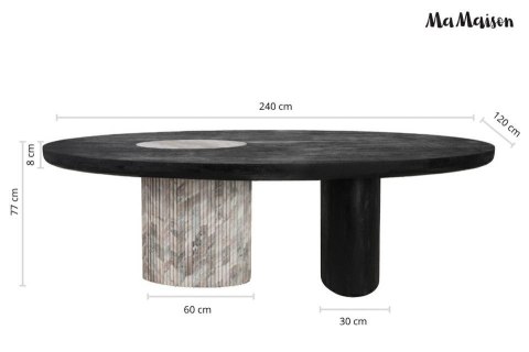 MaMaison MaMaison stół jadalniany ATLANTE 240 marmur / drewno mango