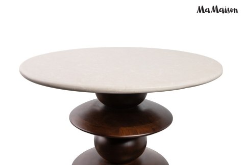 MaMaison MaMaison stolik RONDA 50 drewno mango / marmur