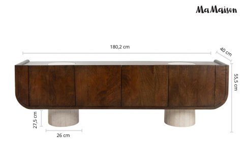 MaMaison MaMaison szafka RTV PAGODA 180 brązowa / drewno mango