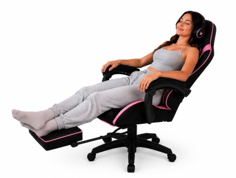 Fotel obrotowy gamingowy XL POKER PRO PINK SWEET ALCANTARA II GATUNEK