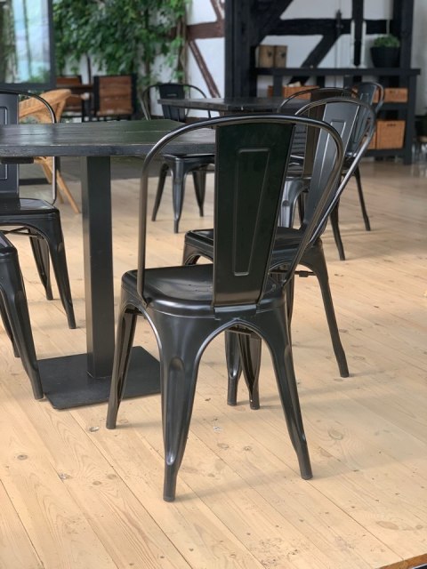 Krzesło metalowe loft CORSICA BLACK II GATUNEK