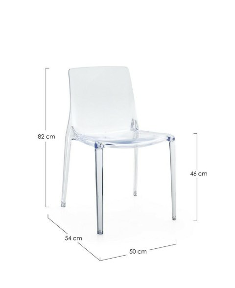 Bizzotto BIZZOTTO krzesło ogrodowe ADELE transparentne