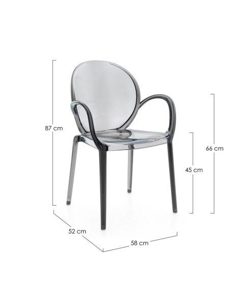 Bizzotto BIZZOTTO krzesło ogrodowe CAMILLA dymione