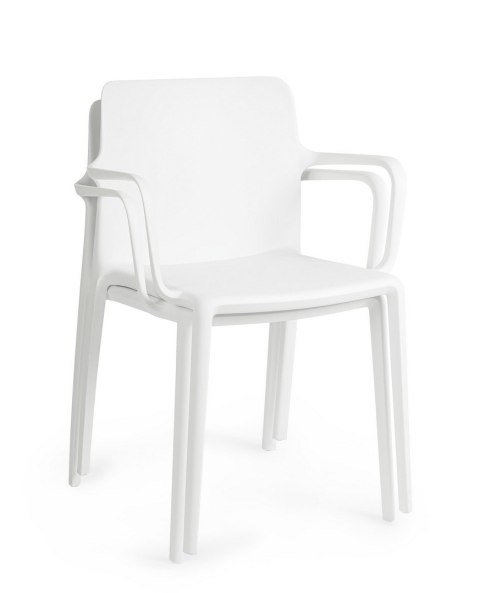 BIZZOTTO krzesło ogrodowe CHLORIS ARM białe