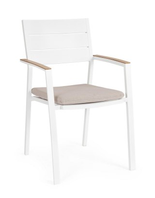 BIZZOTTO krzesło ogrodowe ZELMAR białe