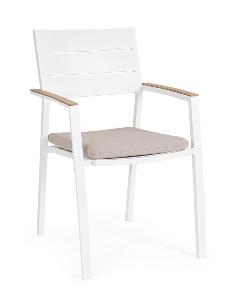 BIZZOTTO krzesło ogrodowe ZELMAR białe