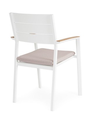 BIZZOTTO krzesło ogrodowe ZELMAR białe