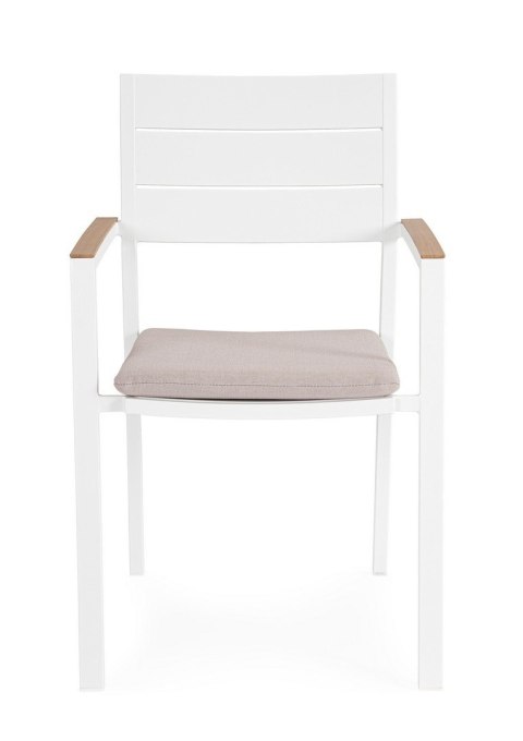 BIZZOTTO krzesło ogrodowe ZELMAR białe