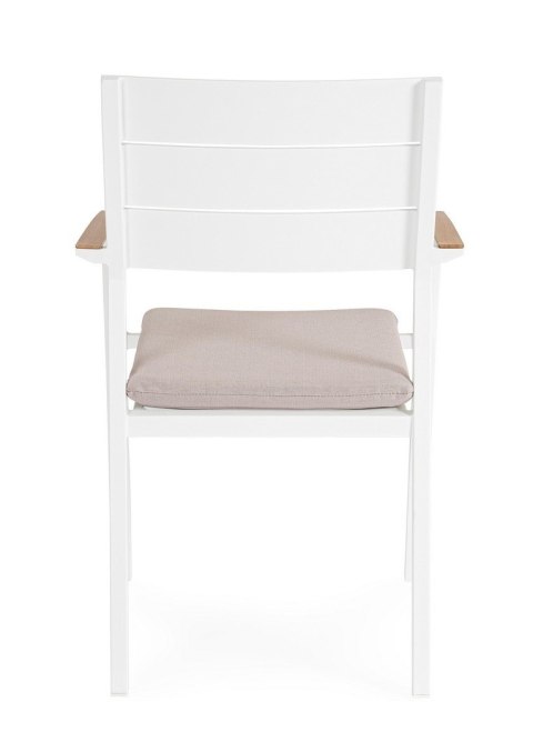 BIZZOTTO krzesło ogrodowe ZELMAR białe