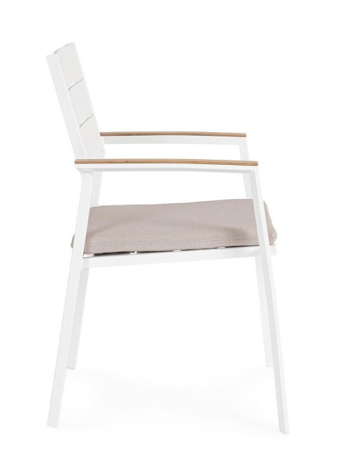 BIZZOTTO krzesło ogrodowe ZELMAR białe