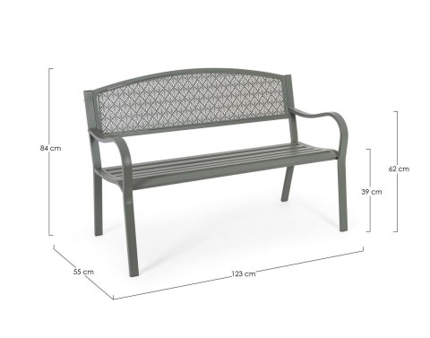BIZZOTTO ławka ogrodowa LIZETTE zielona
