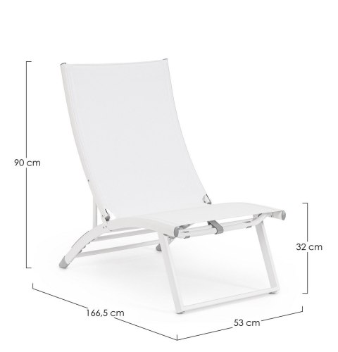 BIZZOTTO leżak ogrodowy TAYLOR biały