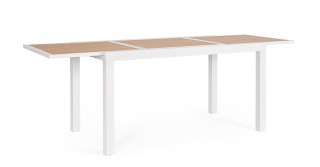 BIZZOTTO stół ogrodowy HILIJA 140-210 biały / rozkładany