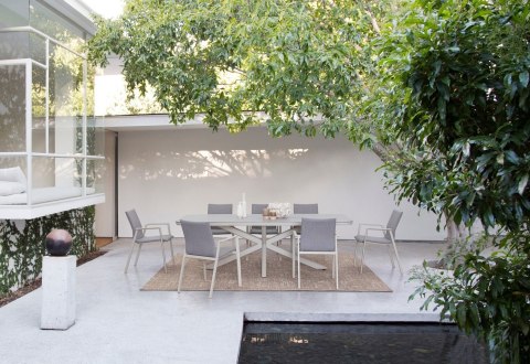 BIZZOTTO stół ogrodowy ISACCO PELICAN 240x110 beżowy