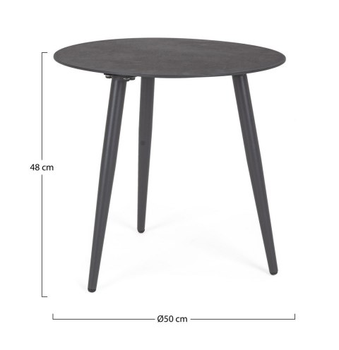 BIZZOTTO stolik ogrodowy RIDLEY szary