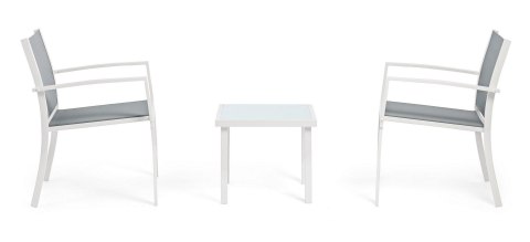 Bizzotto BIZZOTTO zestaw ogrodowy AURI biały / szary