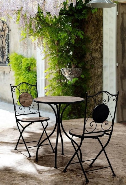 Bizzotto BIZZOTTO zestaw ogrodowy KANSAS brązowy / czarny