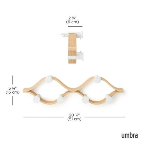 Umbra UMBRA wieszak MONTAGE 6 biały / naturalny