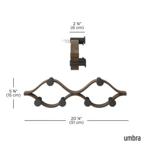 Umbra UMBRA wieszak MONTAGE 6 brązowy