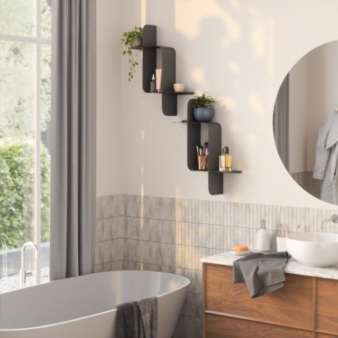 UMBRA zestaw 2 półek ściennych MONTAGE czarny