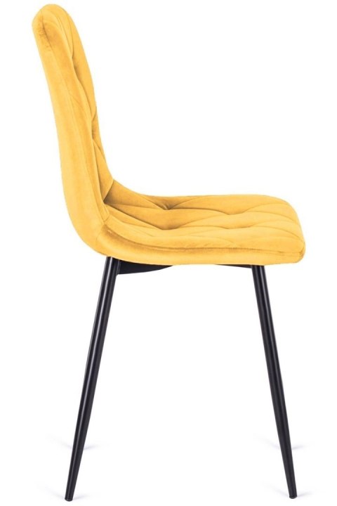 Krzesło tapicerowane BORGO VELVET MUSTARD SMOKE II GATUNEK