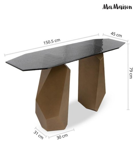 MaMaison MaMaison konsola CELESTE 150 złota / czarna