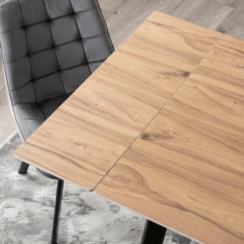 Stół LARES Ceramiczny Rozkładany 90-150 cm Dąb/Czarny