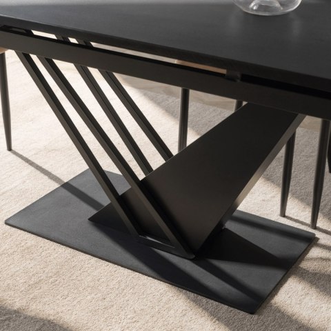 Stół REX Rozkładany 160-220 cm MDF Czarny