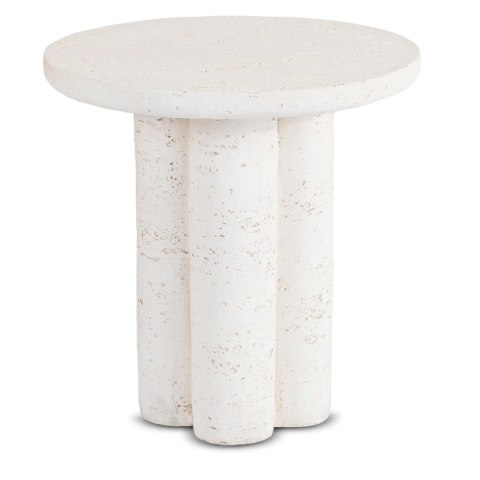 Stolik BROK 46 cm Krem/Beż Nowoczesny